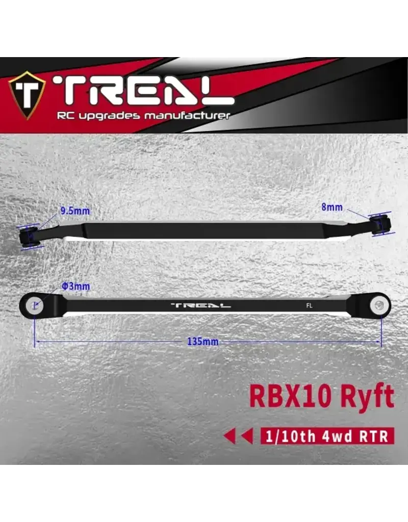 TREAL TRLX002Y3BP5V FRONT LOWER LINK BARS RYFT BLACK