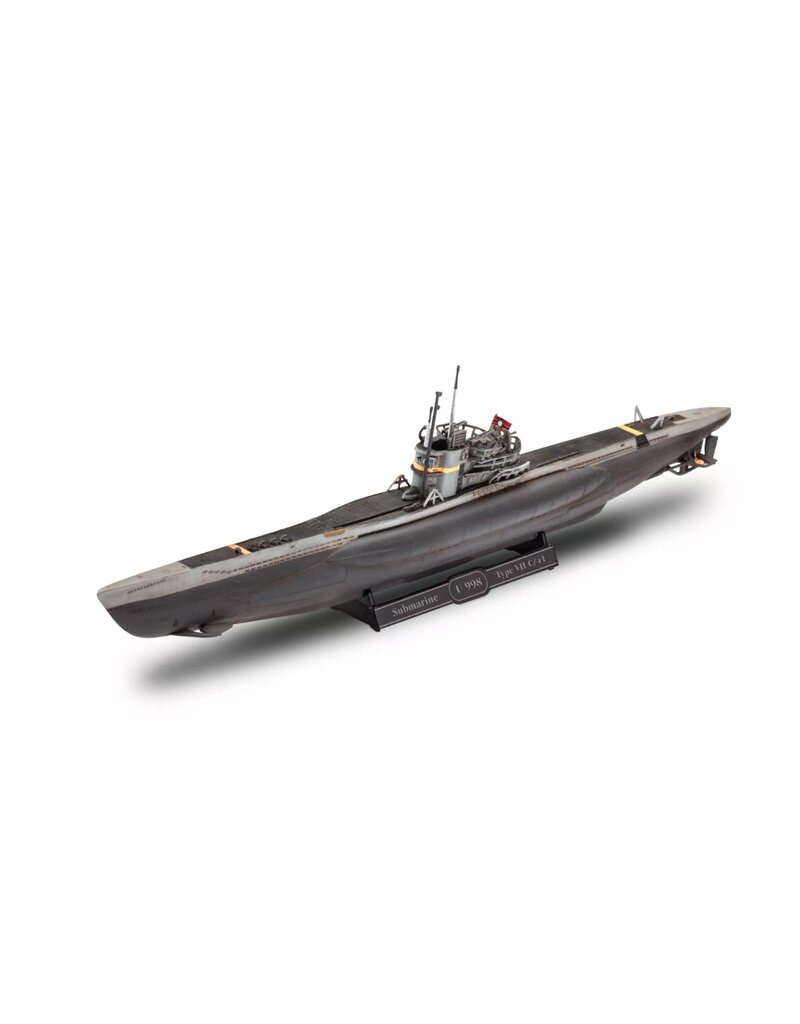 REVELL RMX75154 1/350 GERMAN SUBMARINE TYPE VII C/41 PLASTIC MODEL KIT W/PAINT, BRUSH & CEMENT