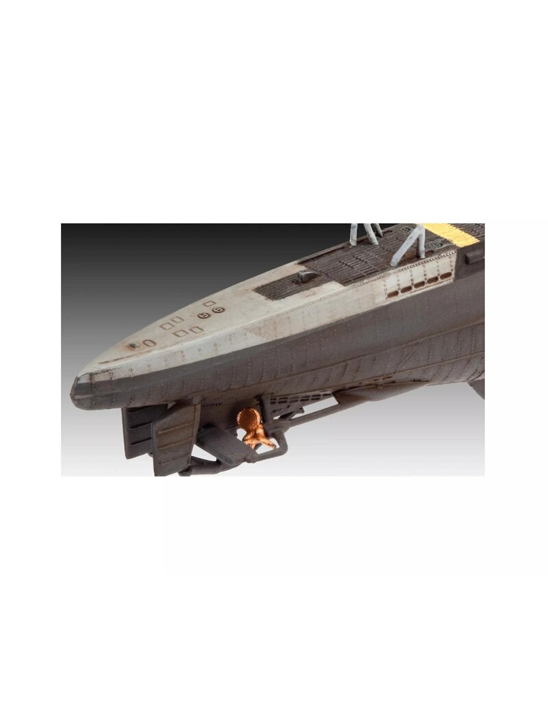 REVELL RMX75154 1/350 GERMAN SUBMARINE TYPE VII C/41 PLASTIC MODEL KIT W/PAINT, BRUSH & CEMENT