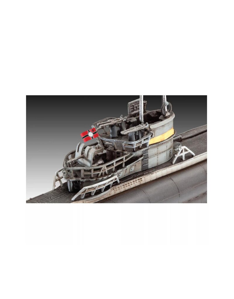 REVELL RMX75154 1/350 GERMAN SUBMARINE TYPE VII C/41 PLASTIC MODEL KIT W/PAINT, BRUSH & CEMENT
