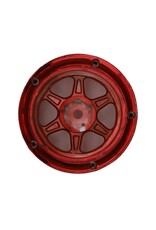 DS RACING DSC-DE-233 DRIFT ELMENT 6 SPOLE DRIFT WHEELS (RED CHROME) (2) (ADJUSTABLE OFFSET) W/12MM HEX