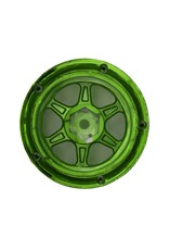 DS RACING DSC-DE-232 DRIFT ELEMENT 6 SPOKE DRIFT WHEELS (GREEN CHROME) (2) (ADJUSTABLE OFFSET) W/12MM HEX