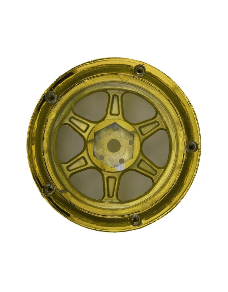 DS RACING DSC-DE-231 DRIFT ELEMENT 6 SPOKE DRIFT WHEELS (GOLD CHROME) (2) (ADJUSTABLE OFFSET) W/12MM HEX