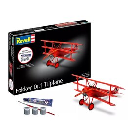 REVELL RMX74116 1/72 FOKKER DR.1 TRIPLANE PLASTIC MODEL KIT W/PAINT, BRUSH & CEMENT