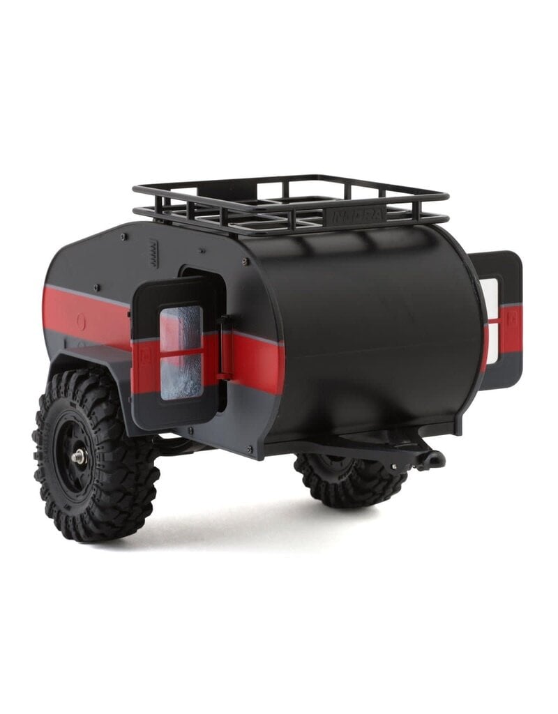 INJORA INJTC01-BR AXIAL SCX24 1/24 SCALE TEARDROP TRAILER W/HITCH (BLACK/RED)