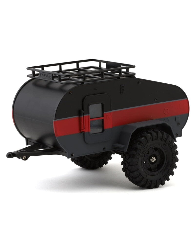 INJORA INJTC01-BR AXIAL SCX24 1/24 SCALE TEARDROP TRAILER W/HITCH (BLACK/RED)