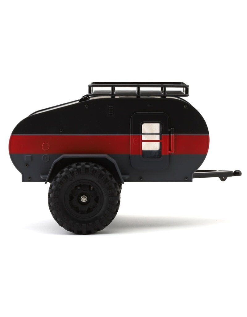 INJORA INJTC01-BR AXIAL SCX24 1/24 SCALE TEARDROP TRAILER W/HITCH (BLACK/RED)