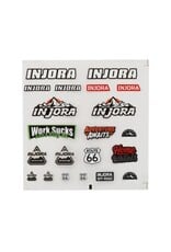 INJORA INJTC01-BR AXIAL SCX24 1/24 SCALE TEARDROP TRAILER W/HITCH (BLACK/RED)