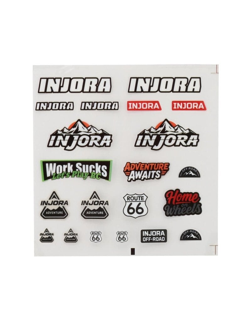 INJORA INJTC01-BR AXIAL SCX24 1/24 SCALE TEARDROP TRAILER W/HITCH (BLACK/RED)