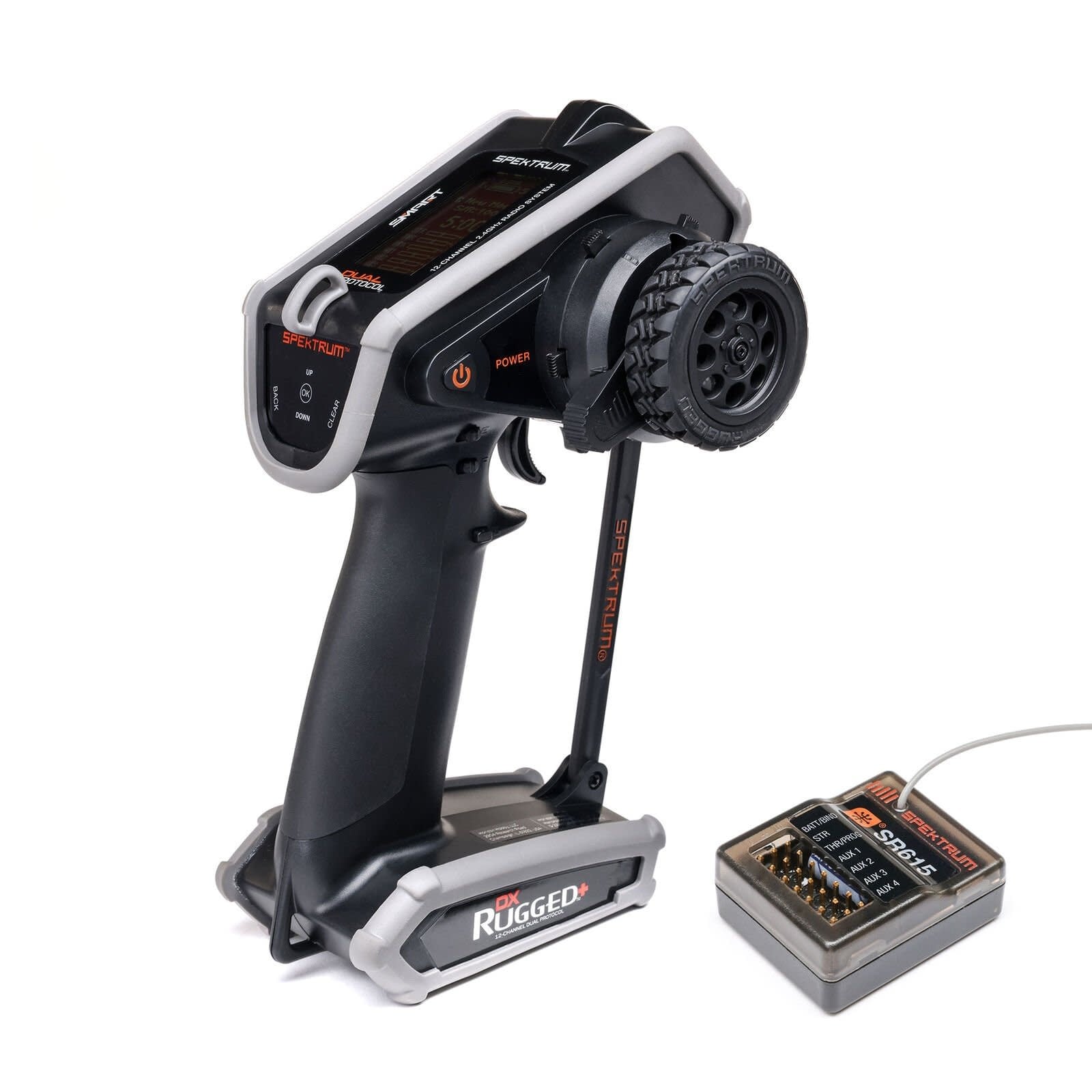 SPM6220 DX Rugged+ 12-Channel DSMR+ Transmitter with SR615 Receiver