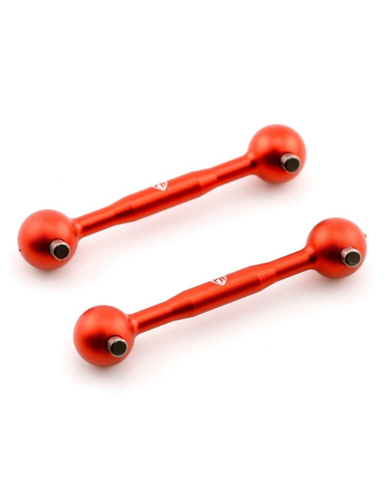POWER HOBBY PHB7054RED ALUMINUM FRONT/ REAR DRIVE SHAFT FOR FAZER MK2