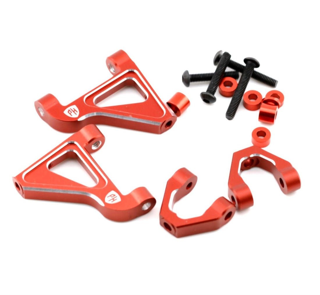 PHB7056RED ALUMINUM FRONT UPPER ARM SET FOR FAZER MK2 RED