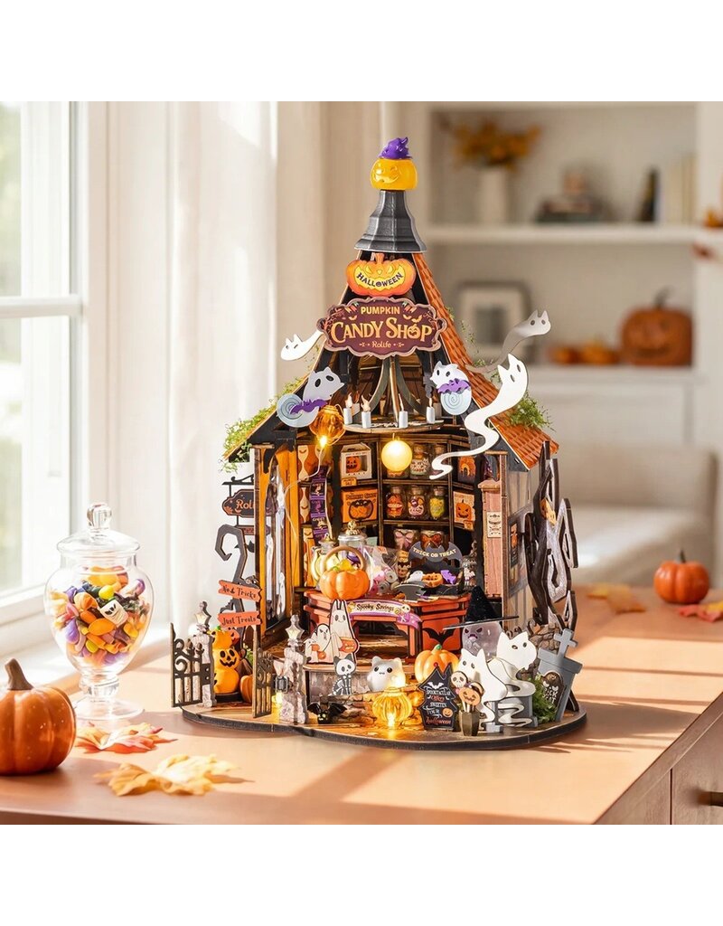 ROBOTIME ROEDG186 HAUNTED CANDY HOUSE DIY MINIATURE HOUSE