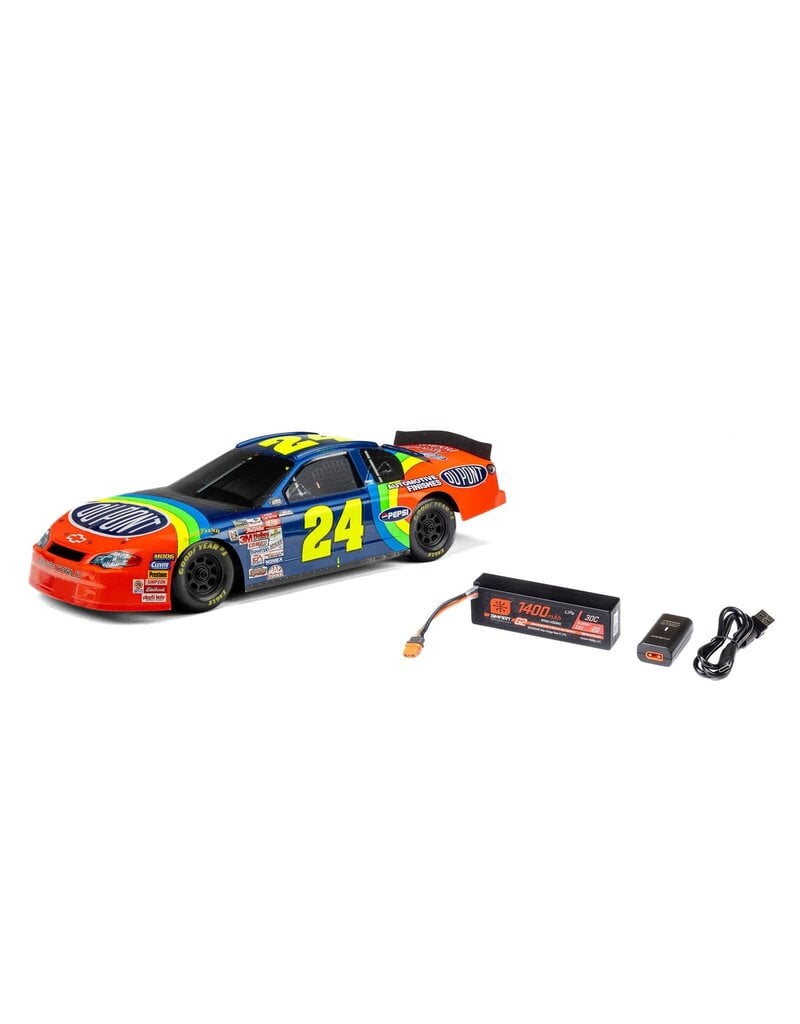 LOSI ***PRE-ORDER*** LOS1120024 1/12 NASCAR RC RACECAR JEFF GORDON NO. 24 DUPONT CHEVROLET MONTE CARLO, NASCAR 2S AWD RTR BRUSHED ON-ROAD (BATTERY & CHARGER INCLUDED), BLUE