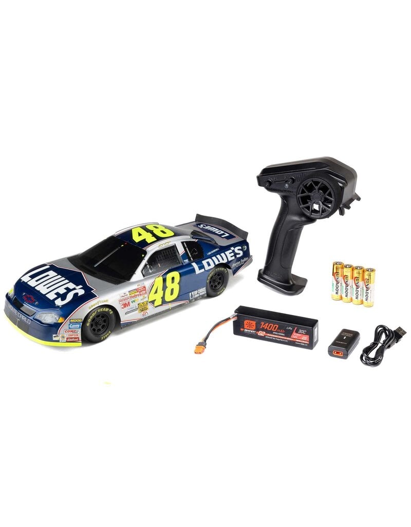 LOSI ***PRE-ORDER*** LOS1120248 1/12 NASCAR RC RACECAR JIMMIE JOHNSON NO. 48 LOWES CHEVROLET MONTE CARLO, NASCAR 2S AWD RTR BRUSHED ON-ROAD (BATTERY & CHARGER INCLUDED), BLUE