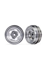 TRAXXAS TRA9869 TRX-4M 1" SATIN CHROME SLOTTED WHEELS (2)