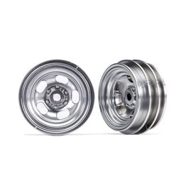 TRAXXAS TRA9869 TRX-4M 1" SATIN CHROME SLOTTED WHEELS (2)