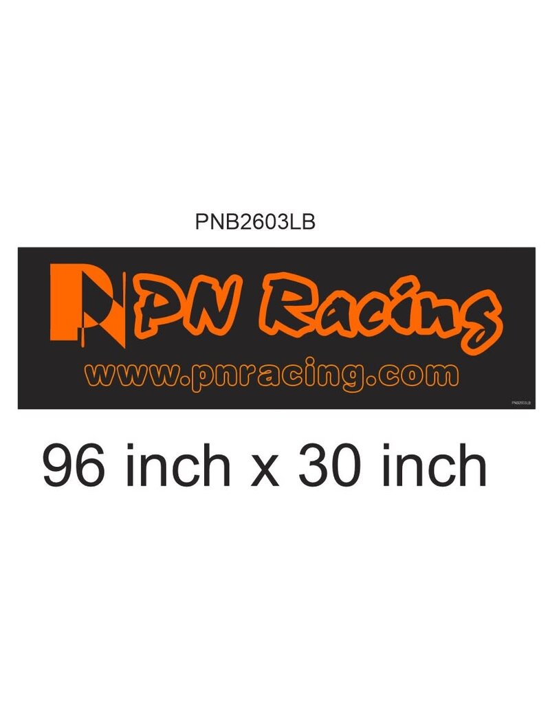 PN RACING KEN PNB2603LB PN RACING BLACK LARGE BANNER 96 X 30