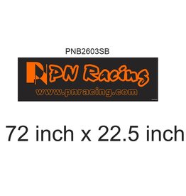 PN RACING KEN PNB2603SB PN RACING BLACK SMALL BANNER 72 X 22.5