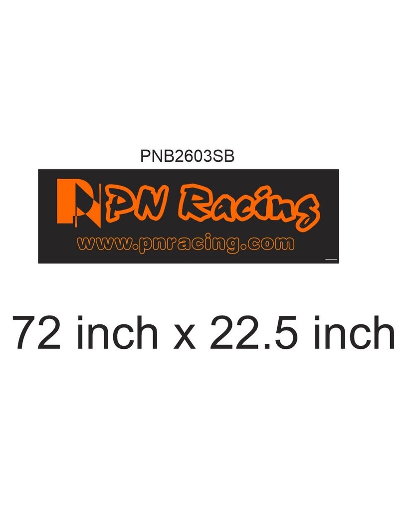PN RACING KEN PNB2603SB PN RACING BLACK SMALL BANNER 72 X 22.5
