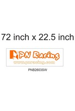 PN RACING KEN PNB2603SW PN RACING WHITE SMALL BANNER 72 X 22.5
