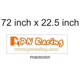PN RACING KEN PNB2603SW PN RACING WHITE SMALL BANNER 72 X 22.5
