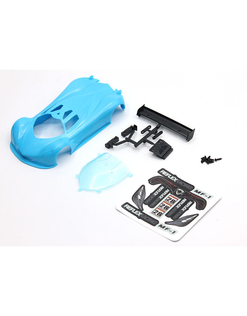 REFLEX RACING RAW-001-EB MF-1 ABS PLASTIC BODY SET ELECTRIC BLUE