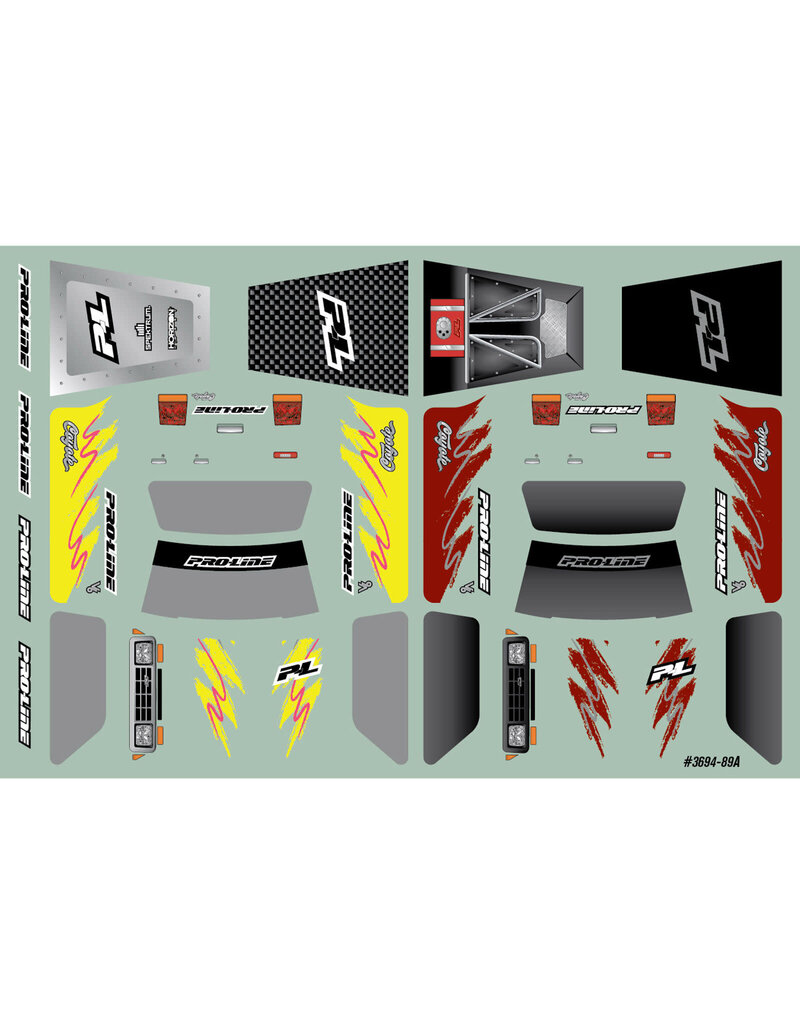 PROLINE RACING PRO369423 PRE-CUT/PRE-PAINTED COYOTE HIGH PERFORMANCE MATTE BLACK BODY: AXIAL SCX30