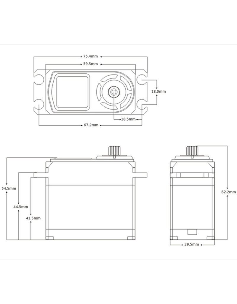 SRT SRTDH85W HV WATERPROOF DC DIGITAL SERVO, .15SEC / 1180.4OZ @ 8.4V