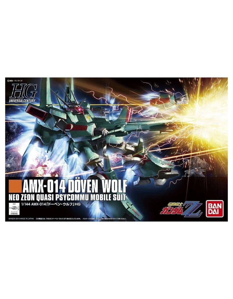 BANDAI BAS2215530 1/144 HGUC #173 AMX-014 DOVEN WOLF "GUNDAM ZZ" PLASTIC MODEL KIT