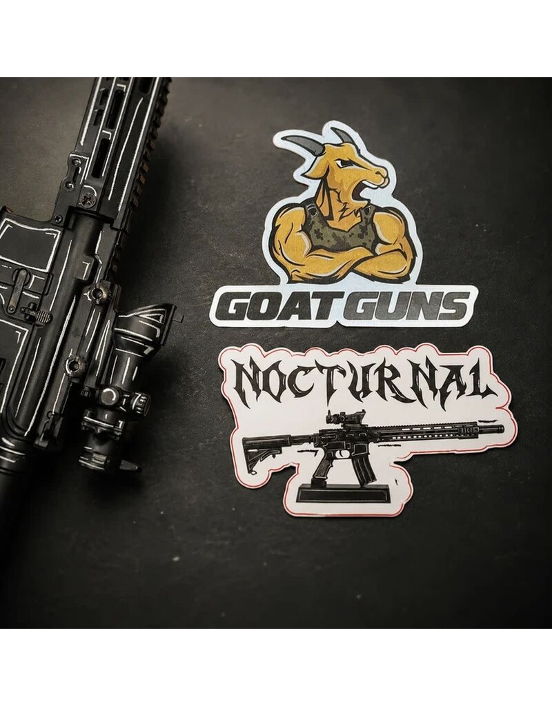 GOAT GUN GOAAR-BLACK-CEL  AR-15 BLACK WITH WHITE CEL SHADE DIECAST 1:3 SCALE MODEL