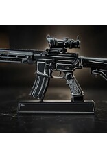 GOAT GUN GOAAR-BLACK-CEL  AR-15 BLACK WITH WHITE CEL SHADE DIECAST 1:3 SCALE MODEL