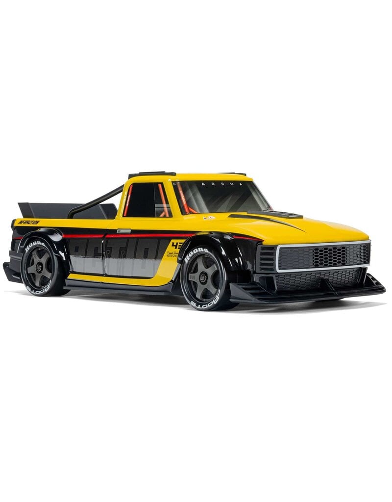 ARRMA ***PRE-ORDER*** ARA2315ST2 1/12 INFRACTION GROM 3S 4X4 RTR BRUSHLESS ALL-ROAD STREET BASH (BATTERY & CHARGER INCLUDED), YELLOW/BLACK