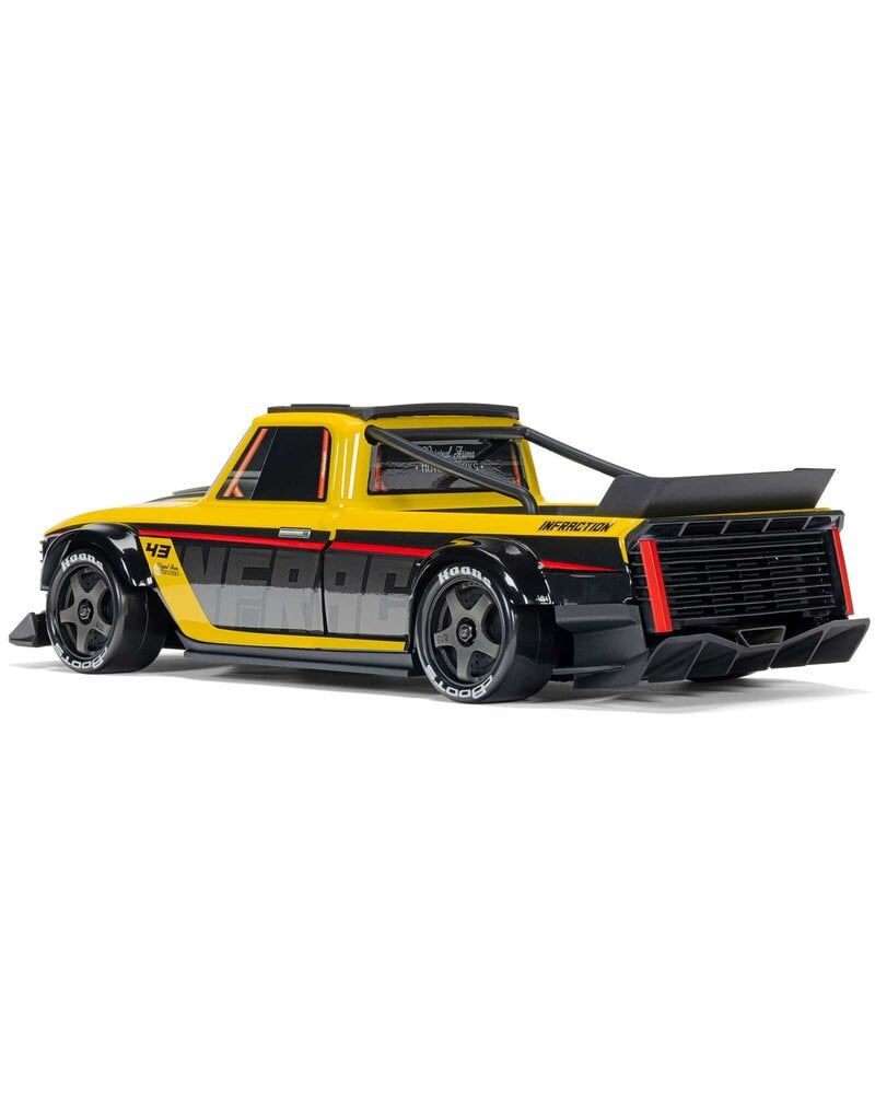 ARRMA ***PRE-ORDER*** ARA2315ST2 1/12 INFRACTION GROM 3S 4X4 RTR BRUSHLESS ALL-ROAD STREET BASH (BATTERY & CHARGER INCLUDED), YELLOW/BLACK