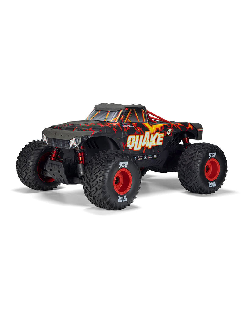 ARRMA ***PRE-ORDER*** ARA4437T1 1/8 QUAKE 4S DSC 4X4 RTR BRUSHLESS MONSTER TRUCK , BLACK/RED