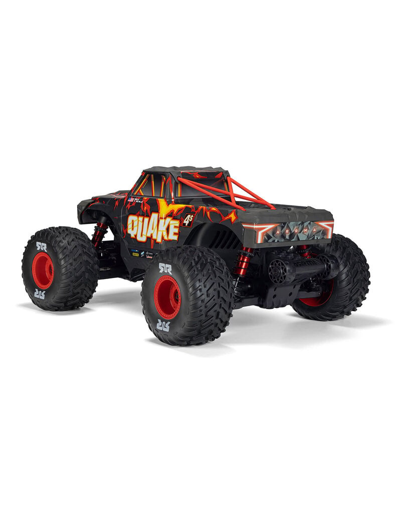 ARRMA ***PRE-ORDER*** ARA4437T1 1/8 QUAKE 4S DSC 4X4 RTR BRUSHLESS MONSTER TRUCK , BLACK/RED