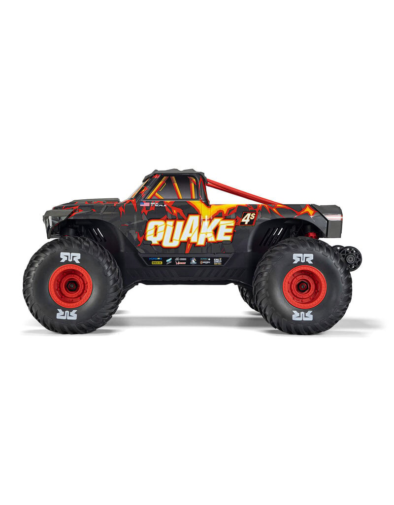ARRMA ***PRE-ORDER*** ARA4437T1 1/8 QUAKE 4S DSC 4X4 RTR BRUSHLESS MONSTER TRUCK , BLACK/RED