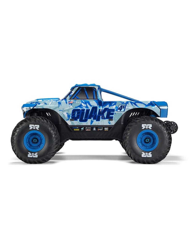 ARRMA ***PRE-ORDER*** ARA4437T2  1/8 QUAKE 4S DSC 4X4 RTR BRUSHLESS MONSTER TRUCK , WHITE/BLUE