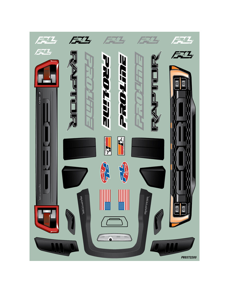 PROLINE RACING ***PRE-ORDER*** PRO372217 PRE-CUT 2022 FORD RAPTOR CLEAR BODY: ARRMA QUAKE 4S