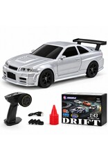 JIABAILE JBE13340 1/43 SCALE DRIFT CAR W/ GYRO SILVER