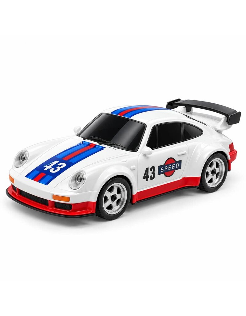 JIABAILE JBE13345 1/43 SCALE DRIFT CAR W/ GYRO WHITE RED