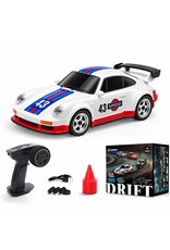 JIABAILE JBE13345 1/43 SCALE DRIFT CAR W/ GYRO WHITE RED