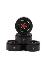 TREAL TRLX004Y9TCMB 1.9" ALUMINUM RETRO-STYLE VINTAGE WAGON CRAWLER BEADLOCK WHEELS (134G) (BLACK) (4)