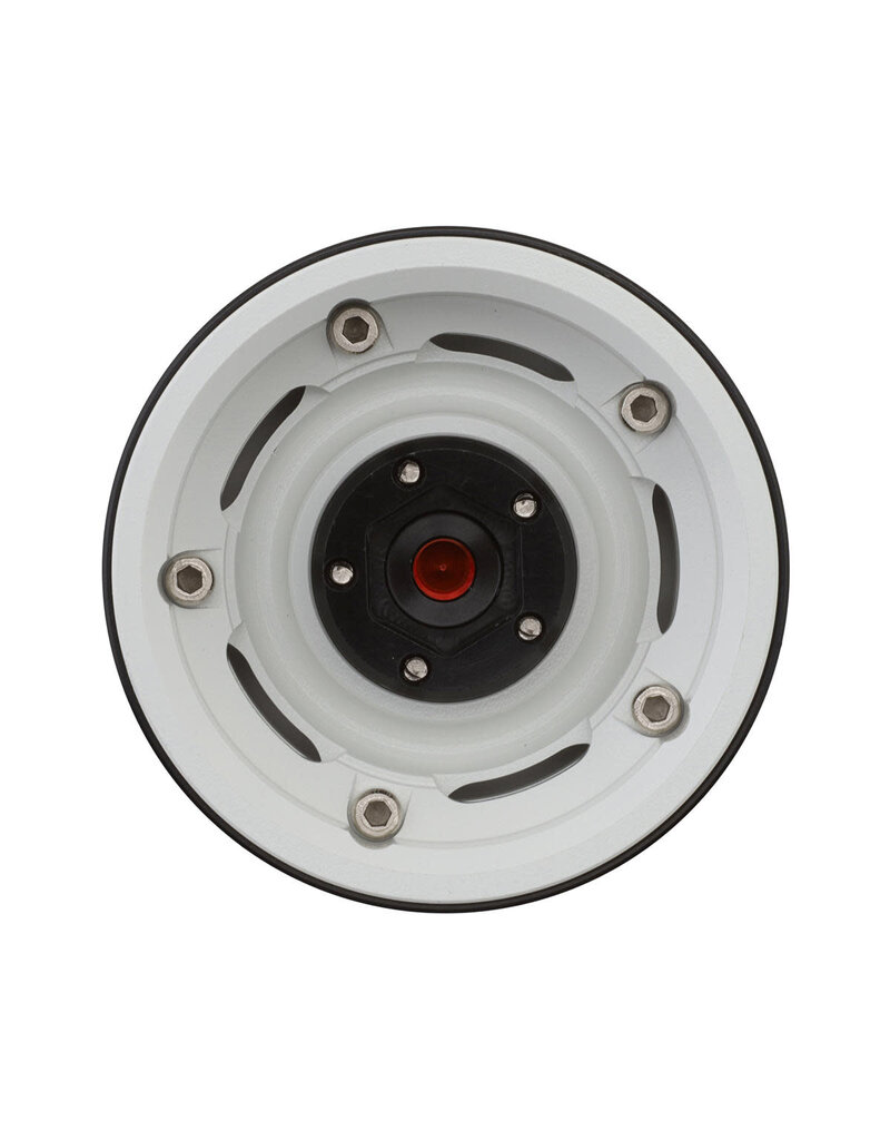 TREAL TRLX004YA05PD  1.9" ALUMINUM RETRO-STYLE VINTAGE WAGON CRAWLER BEADLOCK WHEELS (132.5G) (WHITE) (4)