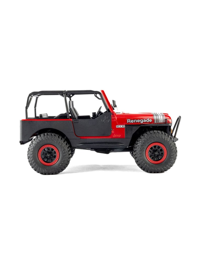 AXIAL ***PRE-ORDER*** AXI-3273T1 1/30 SCX30 JEEP CJ-7 RENEGADE 4X4 RTR BRUSHED ROCK CRAWLER (BATTERY & CHARGER INCLUDED), GENRIGHT, RED