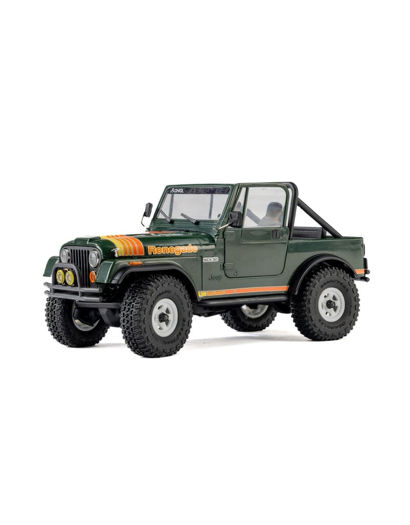 AXIAL ***PRE-ORDER*** AXI-3273T2  1/30 SCX30 JEEP CJ-7 RENEGADE 4X4 RTR BRUSHED ROCK CRAWLER (BATTERY & CHARGER INCLUDED), GREEN
