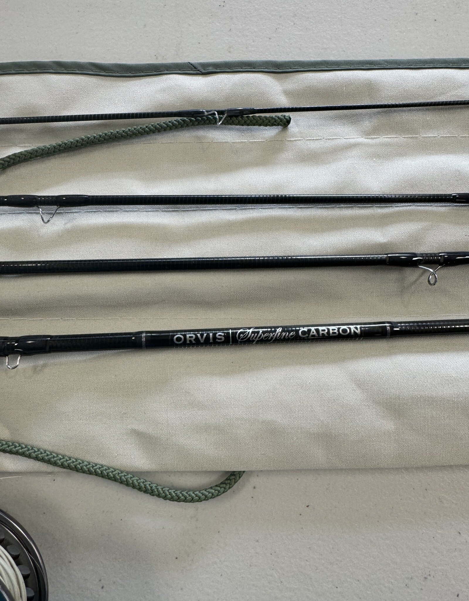 Used Superfine Orvis Rod 763-4pc and Access Reel