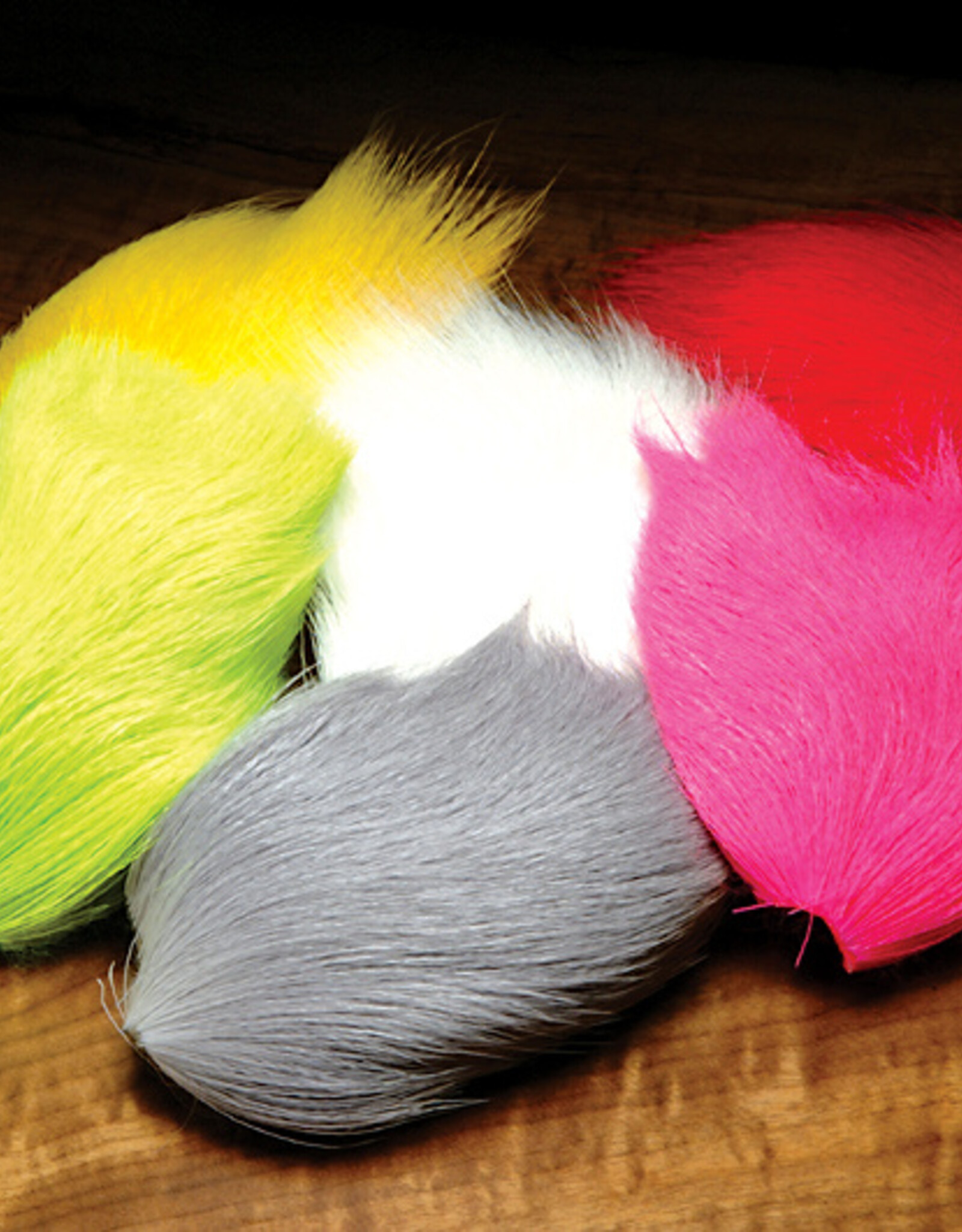 Hareline Dubbin Deer Belly Hair Dyed From White