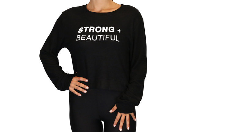 Strong + Beautiful Strong + Beautiful Sweatshirt Cropped Black