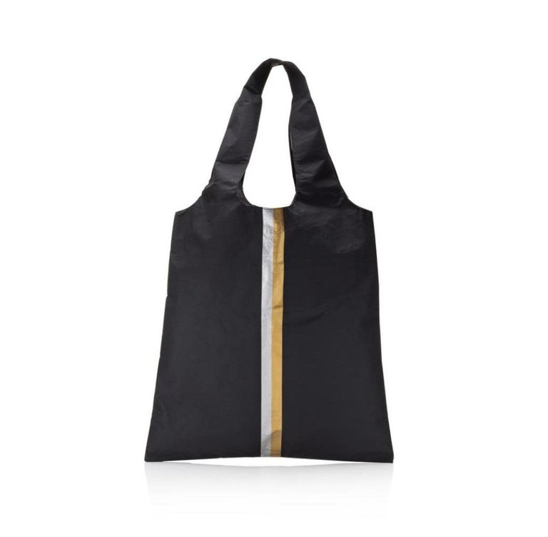 Hi Love Travel Carryall - Black with Double Metallic Line